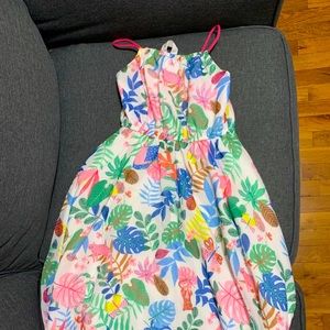 Girls’ H&M size 9-10Y floral/jungle dress w/string